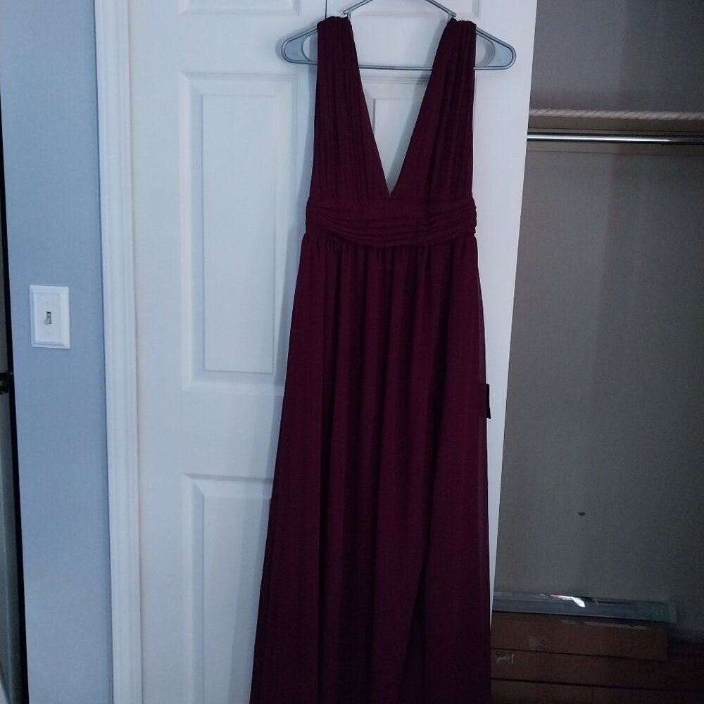 Lulu's Heavenly Hues Burgundy Maxi Dress